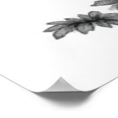 Serenity Falls: Wasserfall Wasserfall Holzkohle Ar Poster (Ecke)