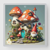 "Serenity Garden Haven" Quadratische Wanduhr (Vorderseite)