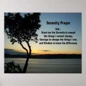 Serenity Gebet Abend Sunset Fotografie Poster (Vorne)