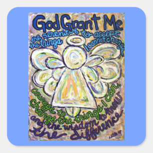 Serenity Gebet Angel Art Zeichnen Sticker