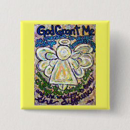 Serenity Gebet Angel Malerei Anhänger Button