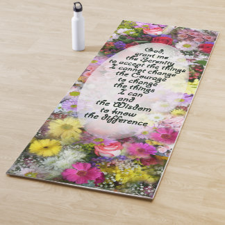 Serenity-Gebet auf Floral Bouquet Yoga Mat Yogamatte