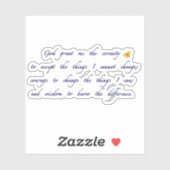 Serenity-Gebet Aufkleber (Blatt)