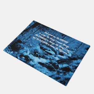 Serenity Gebet Blau fließen Brook Inspiration Fußmatte