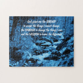 Serenity Gebet Blau fließen Brook Inspiration Puzzle