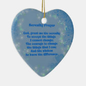 Serenity Gebet Blue Hearts Inspiration Keramikornament (Rechts)