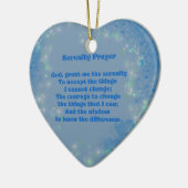 Serenity Gebet Blue Hearts Inspiration Keramikornament (Links)