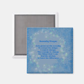 Serenity Gebet Blue Hearts Inspiration Magnet (Vorderseite/Rückseite)