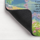 Serenity-Gebet-Blumenherz mit Bergblick Mousepad (Ecke)