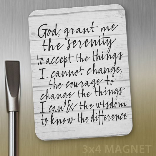 Serenity-Gebet - Bounce-Kalligrafieschrift Modern Magnet