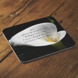 Serenity Gebet Calla Lily Bloom Floral Getränkeuntersetzer