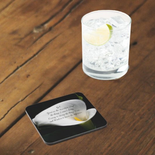 Serenity Gebet Calla Lily Bloom Floral Getränkeuntersetzer