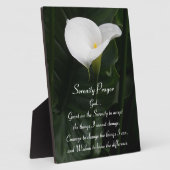 Serenity Gebet Calla Lily Floral Fotoplatte (Seite)