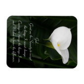 Serenity Gebet Calla Lily Floral Magnet (Horizontal)
