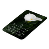 Serenity Gebet Calla Lily Floral Magnet (Linke Seite)