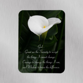 Serenity Gebet Calla Lily Floral Magnet