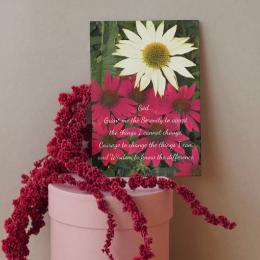 Serenity Gebet Coneflowers Bloral Blank Karte