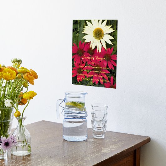 Serenity Gebet Coneflowers Foliendrucke (Ablage(Küche))