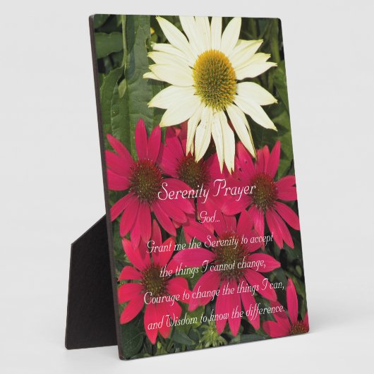 Serenity Gebet Coneflowers Fotoplatte (Seite)