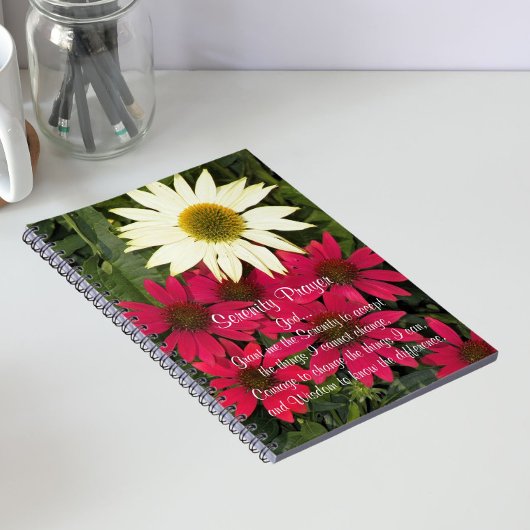 Serenity Gebet Coneflowers Notizblock