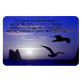 Serenity-Gebet-Doppelvogel-Blues-Foto-Magnet Magnet (Horizontal)