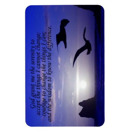 Serenity-Gebet-Doppelvogel-Blues-Foto-Magnet Magnet (Vertikal)