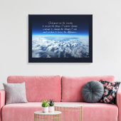 Serenity Gebet & Gebirge Wrapped Canvas Leinwanddruck (Insitu (Wohnzimmer))