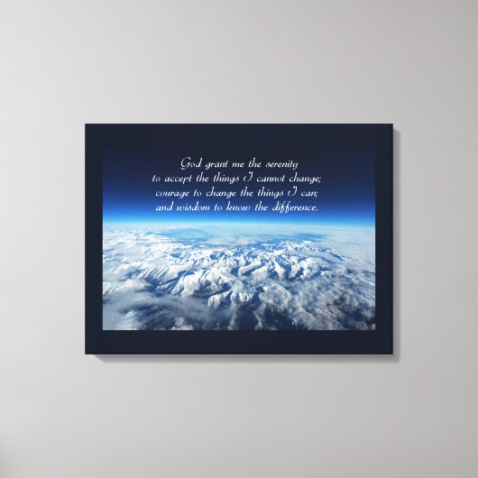 Serenity Gebet & Gebirge Wrapped Canvas Leinwanddruck (Vorderseite)