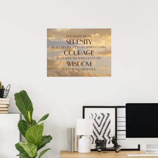 Serenity Gebet Glows Sky Poster (Heimbüro)