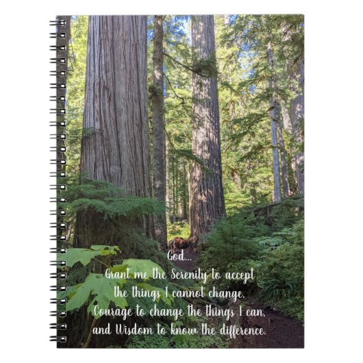 Serenity Gebet Grünwald Notizblock (Vorderseite)