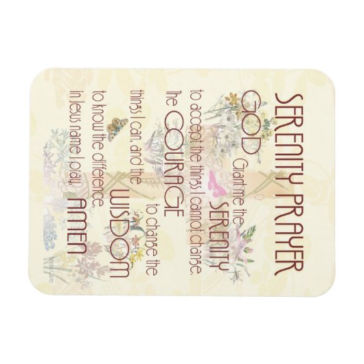 Serenity Gebet in Tan Magnet (Horizontal)