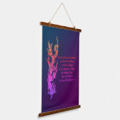 Serenity Gebet Inspiration Gebet Schwarz Wandteppich Mit Holzrahmen (Gewinkelt)