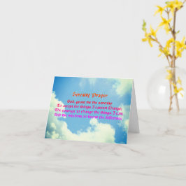 Serenity Gebet Inspirational Note Card Blue Sky Karte