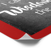 Serenity Gebet Inspirierend Zitat Modernes Rotes G Poster (Ecke)