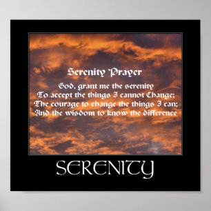 Serenity Gebet Morning Sky Inspiration Poster