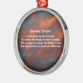 Serenity Gebet Morning Sky Inspiration Silbernes Ornament (Links)