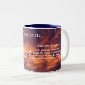 Serenity Gebet Morning Sky Inspiration Zweifarbige Tasse (VorderseiteRechts)