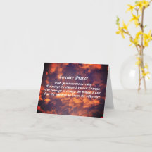 Serenity Gebet Morning Sky Note Card
