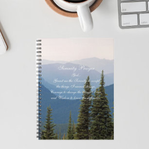 Serenity-Gebet Nebelberge Landschaft Notizblock