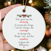 Serenity Gebet Personalisiert Weihnachten Keramik Ornament