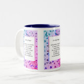 Serenity Gebet Pfauenfarben Inspiration Zweifarbige Tasse (Vorderseite Links)