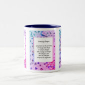 Serenity Gebet Pfauenfarben Inspiration Zweifarbige Tasse (Mittel)