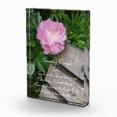 Serenity Gebet Pink Peony Bloom Floral Fotoblock (Rechts)