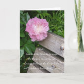 Serenity Gebet Pink Peony Bloral Blank Karte (Vorderseite)