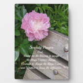 Serenity Gebet Pink Peony Floral Fotoplatte (Vorderseite)