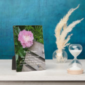 Serenity Gebet Pink Peony Floral Fotoplatte (Seite)