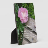 Serenity Gebet Pink Peony Floral Fotoplatte (Seite)