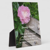 Serenity Gebet Pink Peony Floral Fotoplatte (Seite)