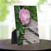 Serenity Gebet Pink Peony Floral Fotoplatte