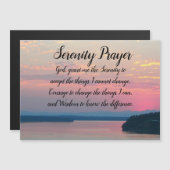 Serenity Gebet Pink Seascape Sunset Foto Magnet (Vorne/Hinten)